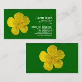 Carte De Visite Beurre - Vert herbe (Devant / Derrière)