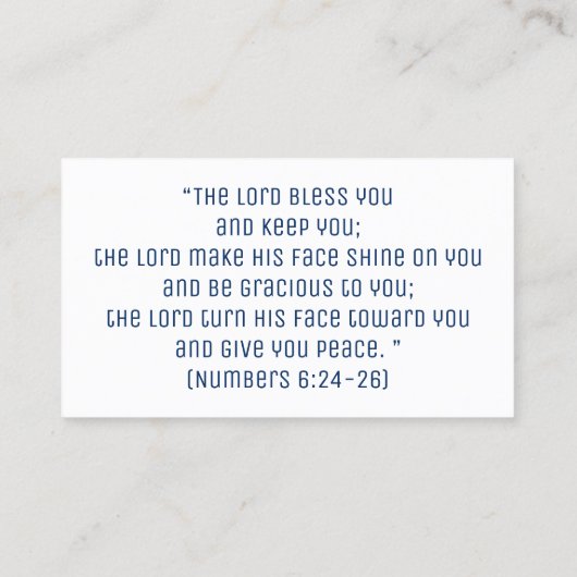 Carte De Visite Bible chrétienne Verse Eglise Religion Croix Busin (Dos)