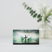 Carte De Visite Bible inspirationnelle chrétienne Croix religieuse (Debout devant)