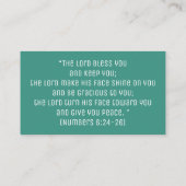 Carte De Visite Bible inspirationnelle chrétienne Croix religieuse (Dos)