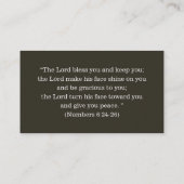 Carte De Visite Bible inspirationnelle chrétienne Croix religieuse (Dos)