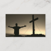 Carte De Visite Bible inspirationnelle chrétienne Croix religieuse (Devant)