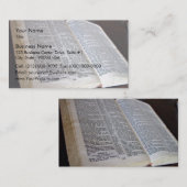 Carte De Visite Bible ouverte (Devant / Derrière)