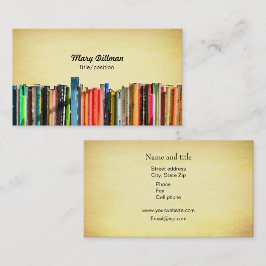 Carte de visite bibliothécaire (Devant / Derrière)