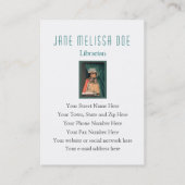 Carte De Visite Bibliothécaire, auteur, chercheur - bilatéral (Dos)