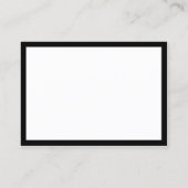 Carte De Visite Bibliothécaire minimaliste à cadre noir élégant (Dos)