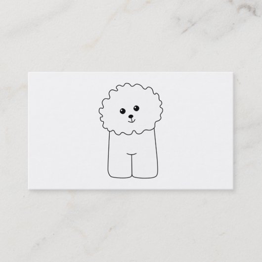 Carte De Visite Bichon Frise, chien mignon (Devant)