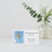 Carte De Visite Bickadee sur la peinture d'alimentation - Oiseaux (Debout devant)