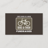 Carte De Visite Bicycle Sign, Charity Bike-a-Thon Event (Devant)
