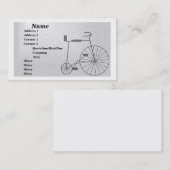 Carte De Visite Bicyclette (Devant / Derrière)