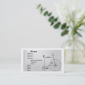 Carte De Visite Bicyclette (Debout devant)