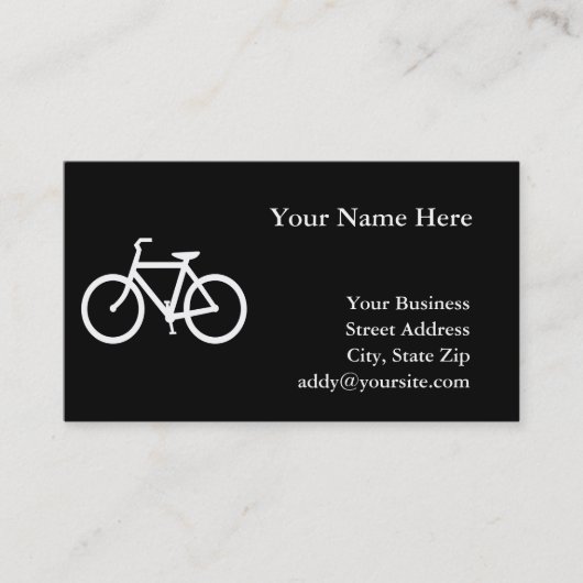 Carte De Visite Bicyclette (Devant)