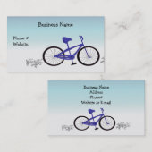 Carte De Visite Bicyclette Bleue (Devant / Derrière)