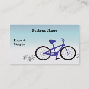Carte De Visite Bicyclette Bleue