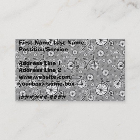 Carte De Visite Bicyclettes (Devant)