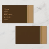 Carte De Visite biege vert barré (Devant / Derrière)