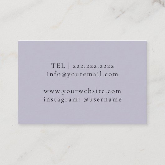 Carte de visite bien aéré et léger (Dos)