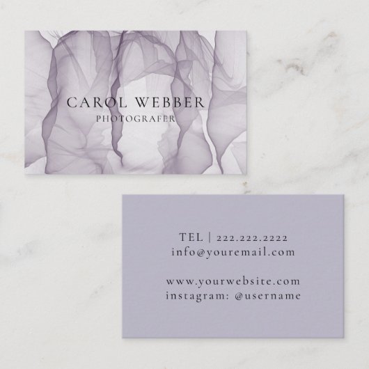 Carte de visite bien aéré et léger (Devant / Derrière)