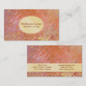 Carte De Visite Bien-être | Or, Verre Tiré (Devant / Derrière)