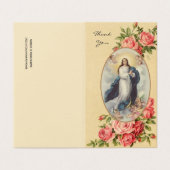 Carte De Visite Bienheureuse Vierge Marie Condolence catholique Me (Extérieur déplié)
