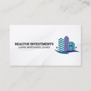 Carte De Visite Biens immobiliers Commerciaux Gratte-ciel