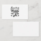 Carte De Visite Bientôt être maman 2022 Fête des Mères première fo (Devant / Derrière)