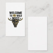 Carte De Visite bienvenue à wild west (Devant / Derrière)