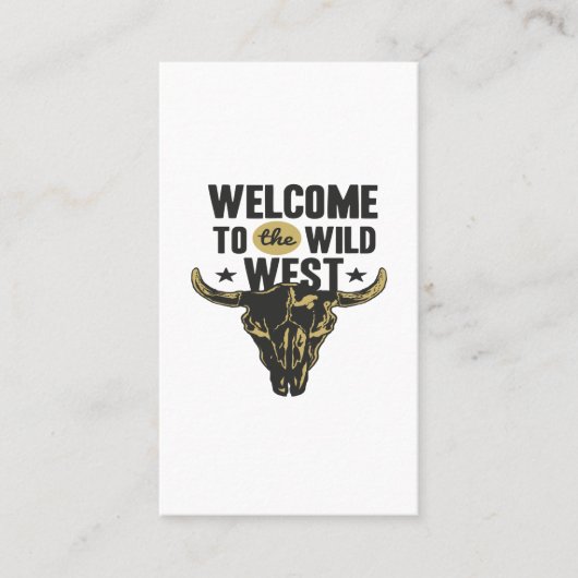 Carte De Visite bienvenue à wild west (Devant)