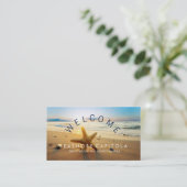 Carte De Visite BIENVENUE ! Beach Sunset Beach Location de maisons (Debout devant)
