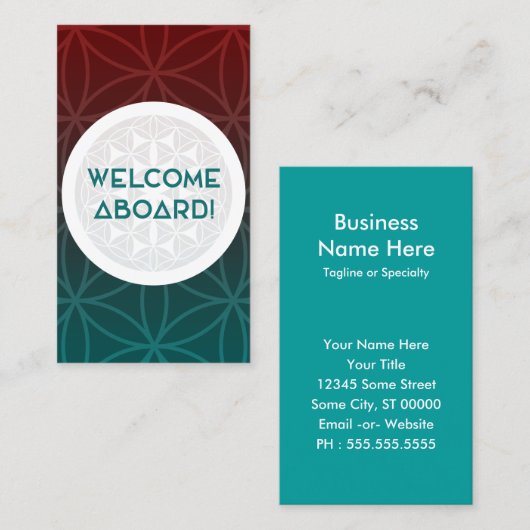 Carte De Visite bienvenue dans l'équipe de géométrie sacrée (Devant / Derrière)