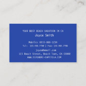 Carte De Visite BIENVENUE ! Location de maisons de plage Seashell  (Dos)