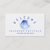 Carte De Visite BIENVENUE ! Location de maisons de plage Seashell  (Devant)