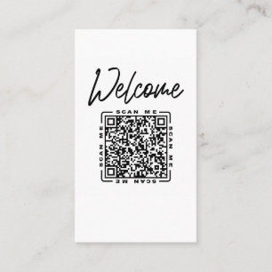 Carte De Visite Bienvenue Modèle de code QR et de logo personnal