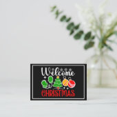 Carte De Visite Bienvenue Noël (Debout devant)