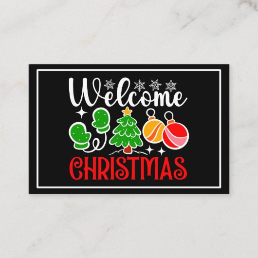 Carte De Visite Bienvenue Noël (Devant)