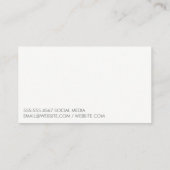 Carte De Visite Bienvenue  | Texture naturelle (Dos)