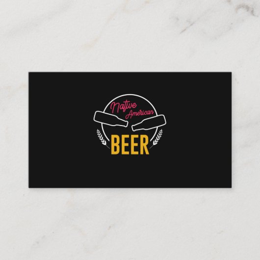 Carte De Visite Bière amérindienne (Devant)