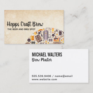 Carte De Visite Bière artisanale Brasserie Restaurant
