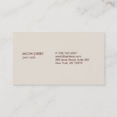 Carte De Visite Bière artisanale Cicerone Brasserie Monogramme (Dos)