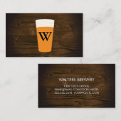 Carte De Visite Bière artisanale | Grain de bois (Devant / Derrière)