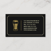 Carte De Visite Bière artisanale raffinée Micro Brasserie (Dos)