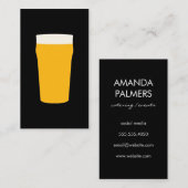 Carte De Visite Bière | Jardin de bière | Barman (Devant / Derrière)