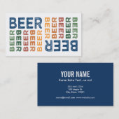 Carte De Visite Bière jolie couleur (Devant / Derrière)