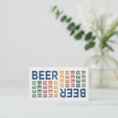 Carte De Visite Bière jolie couleur (Debout devant)