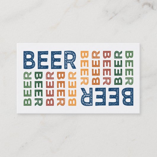 Carte De Visite Bière jolie couleur (Devant)