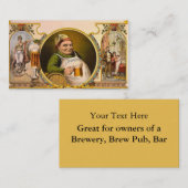 Carte De Visite Bière le cru national de boissons rétro (Devant / Derrière)