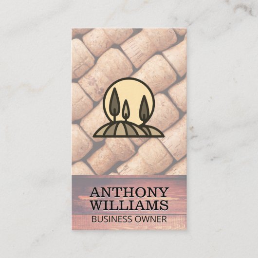 Carte De Visite Bières Bois rustique | Vignoble | Domaine (Devant)