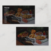 Carte De Visite Biftecks, hamburgers, poulet (Devant / Derrière)