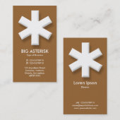 Carte De Visite Big Asterisk - Brown (996633) (Devant / Derrière)