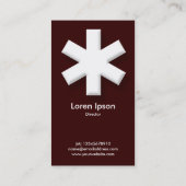 Carte De Visite Big Asterisk - Dark Brown (330000) (Dos)